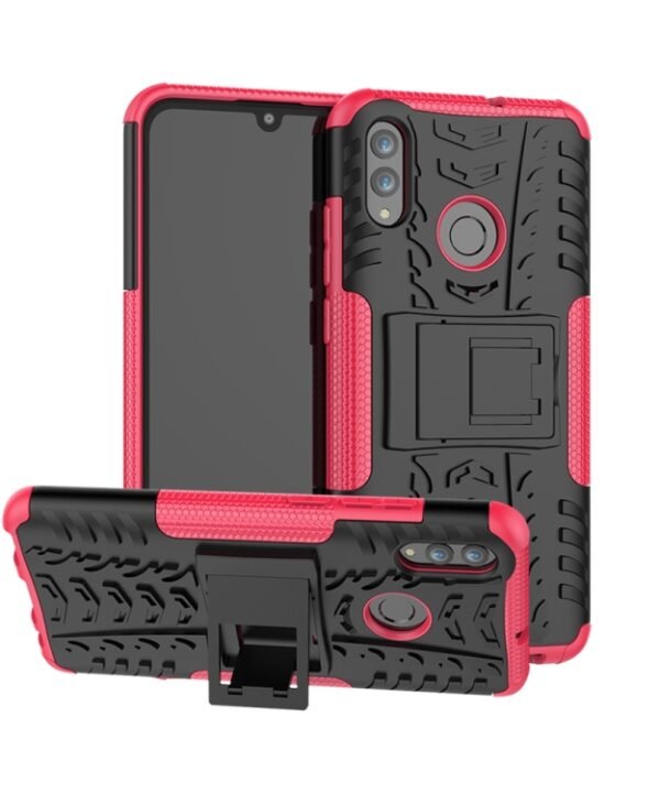Tire Texture TPU+PC Shockproof Case for Huawei Honor 10 Lite / P Smart (2019), with Holder, For Honor 10 Lite