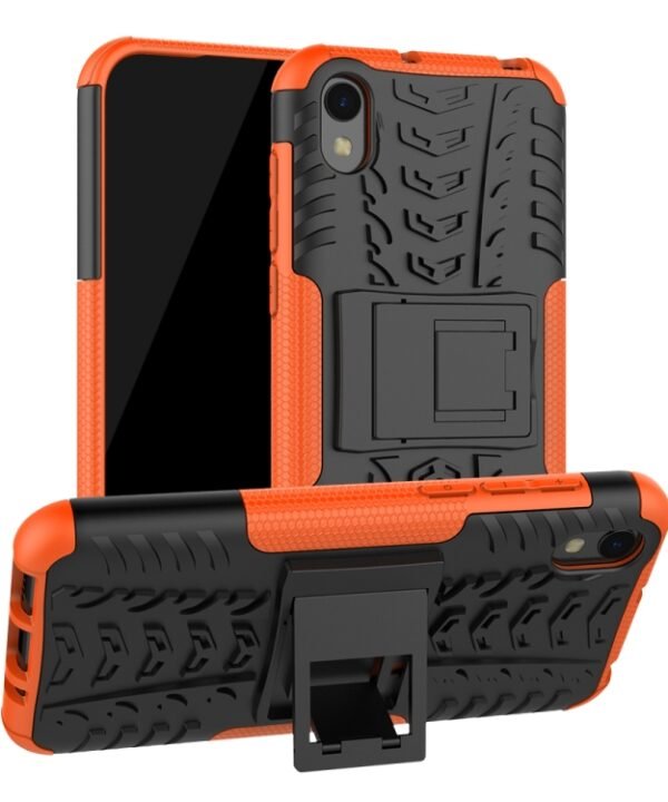 Shockproof  PC + TPU Tire Pattern Case for Huawei Honor 8s, with Holder, For Huawei Honor 8s