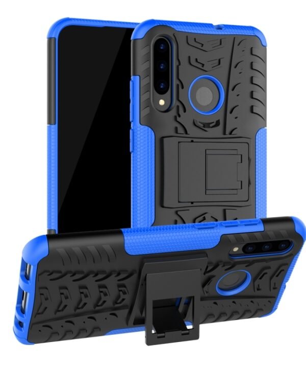 Tire Texture TPU+PC Shockproof Case for Huawei P Smart+ 2019, with Holder, For Huawei P Smart+ 2019