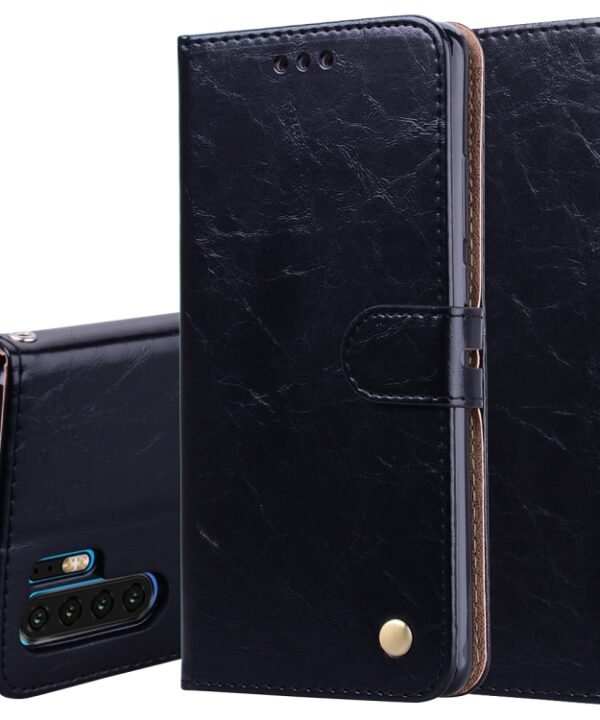 Business Style Oil Wax Texture Horizontal Flip Leather Case for Huawei P30 Pro, with Holder & Card Slots & Wallet, For Huawei P30 Pro