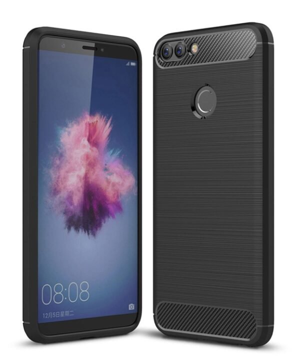 For Huawei  P smart / Enjoy 7S Brushed Texture Carbon Fiber Shockproof TPU Protective Back Case, For Huawei P smart / Enjoy 7S, Huawei P smart / Enjoy 7S, For P smart / Enjoy 7S