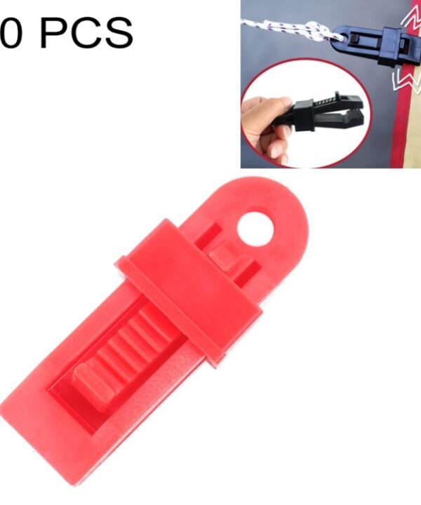 20 PCS Outdoor Tent Awnings Windproof Fixing Clip Multifunctional Wind Rope Buckle
