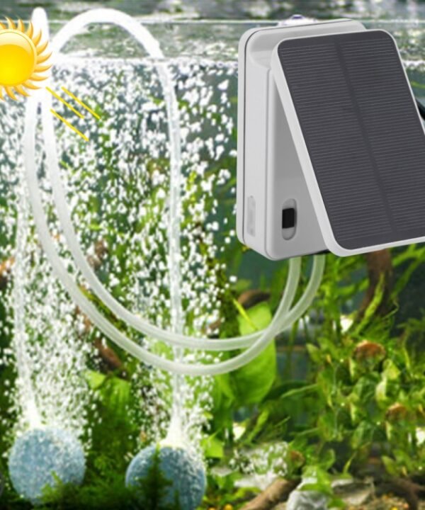 5V Foldable Aquarium Fish Tank Solar Power Air Pump Oxygenator, US Plug