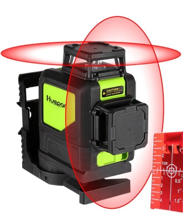 902CR 2×360 Degrees Laser Level Covering Walls and Floors 8 Line Red Beam IP54 Water / Dust proof