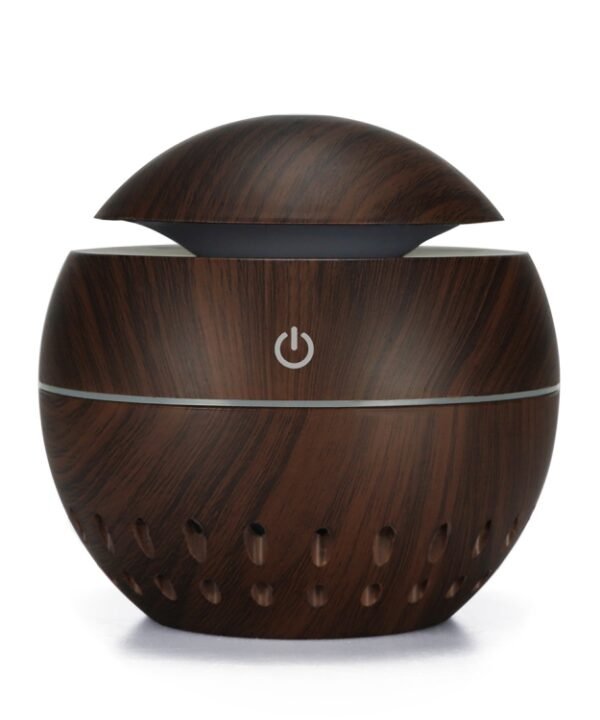 Wood Grain USB Hollowed-out Humidifier Seven Color Aromatherapy Lamp Automatic Alcohol Sprayer with Remote Control(Sky Blue), HC0372A, HC0372B, HC0372C, HC0372D, HC0372F, HC0372G, HC0372H, HC0372I, HC0372J, HC0372K