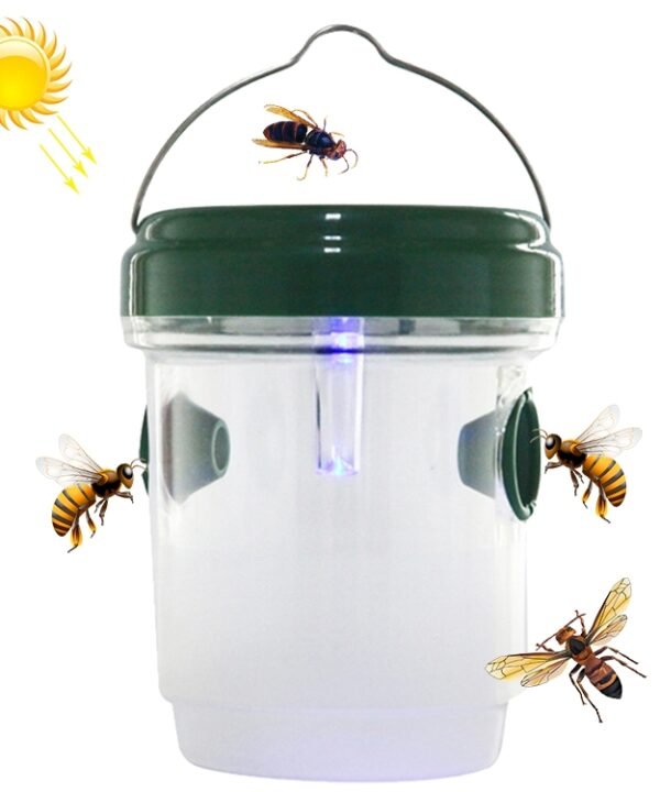 Solar Powered LED Fly Bee Trap Catcher Insect Control Tool