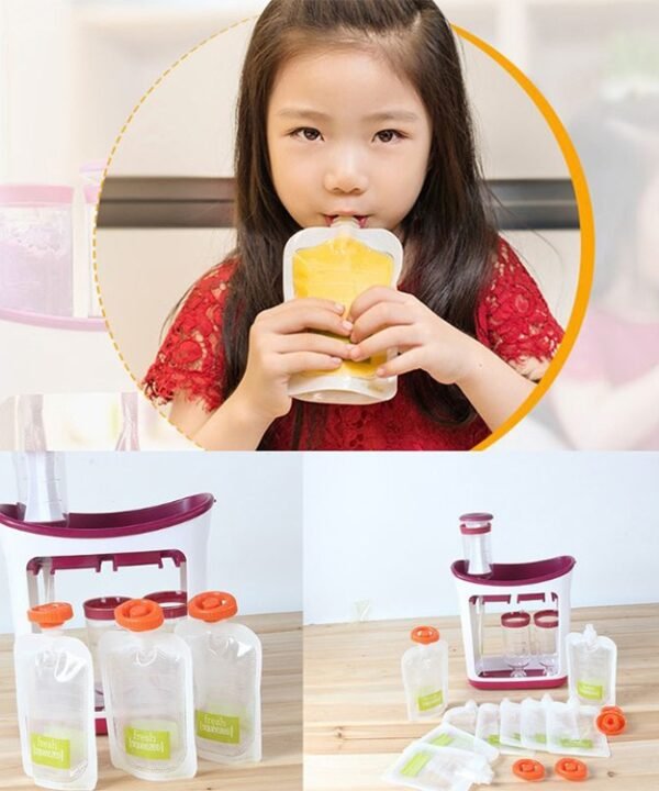 50 PCS Puree Extruder Squeeze Pouch Food Distribution Storage Bag, Compatible with HC14554 Food Dispenser