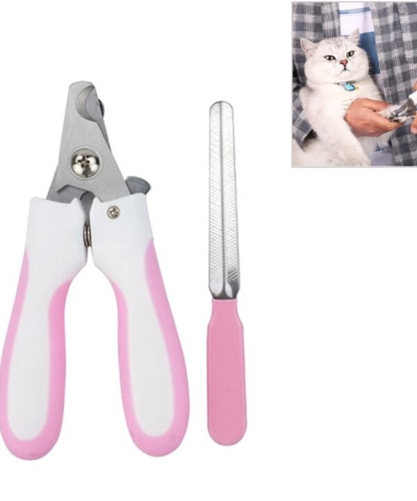 Pet Nail Clippers and Polisher Set, Size: Small, Small Pink, Small Blue