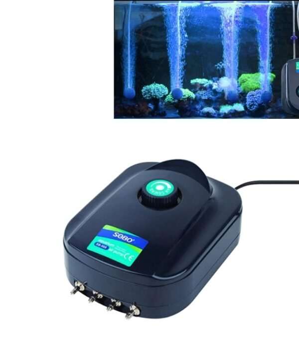 SOBO SB-988 12W 4 Outlets Adjustable Flow Silent Aquarium Air Pump Fish Tank Oxygen Air Pump