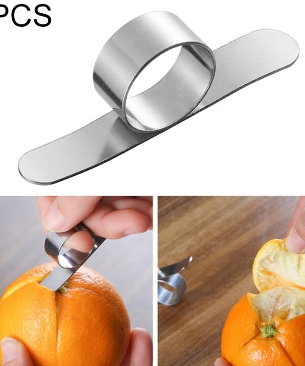 5 PCS Stainless Steel Finger Open Orange Peeler Parer Tool