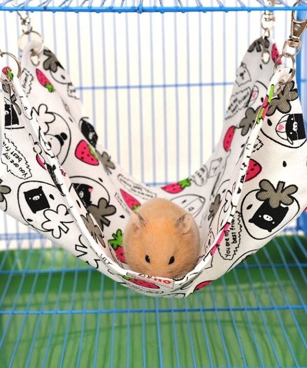 Pet Canvas Hammock Nice And Warm Cat Hammock Hamster Mat Nest Pet Bed,Medium,Size:33*30cm,Random Color Delivery