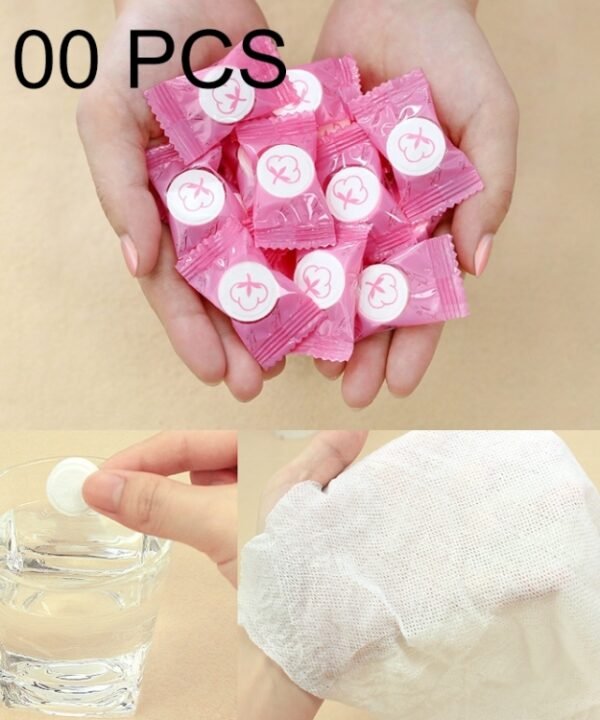 100 PCS Candy Style Portable Disposable Travel Cotton Towel, Size: 22*20cm