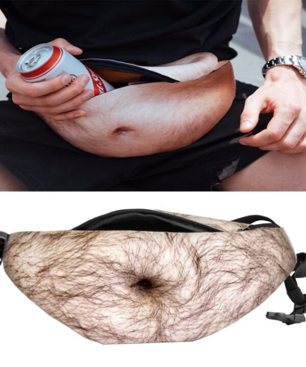 Creative Funny Anti-harassment Artificial Belly Shape Outdoor Bags, Multifunctional Portable Unisex Sports Belly Waist Bag, HC0879A, HC0879B, HC0879C, HC0879D, HC0879E, HC0879F
