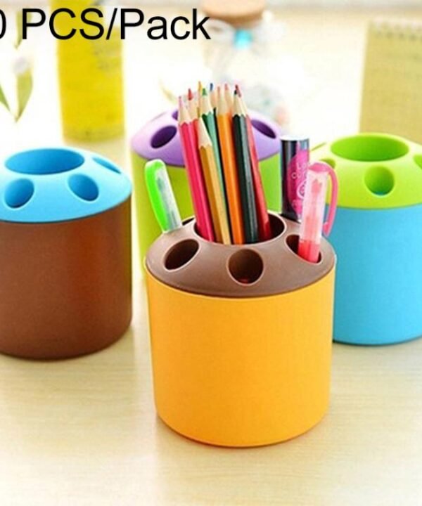 10 PCS Multi-function Creative Colour Pen Container Toothbrush Seat School Stationery Life Office Supplies, Random Color Delivery