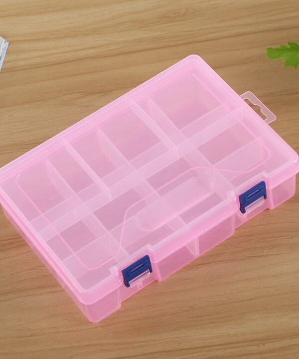 Double layer 8 Slots Plastic Jewelry Box Organizer Storage Container with Adjustable Dividers, 8 Slots (Pink), 8 Slots (Blue), 8 Slots (Purple), 8 Slots (White)