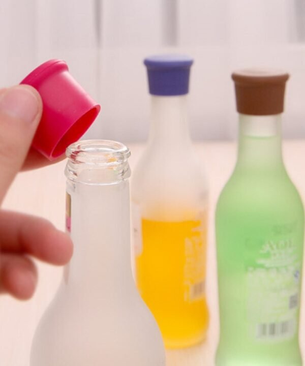10 PCS Candy Color Silicone Wine Beer Condiments Bottle Stopper Random Color Delivery