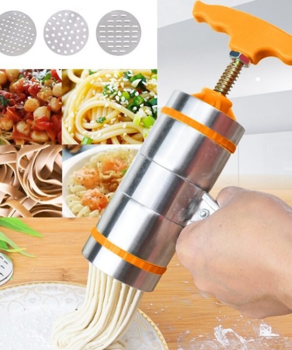 3 Molds Household Manually Small Stainless Steel Pressing Style Handhold Noodle Machine, 3 Molds