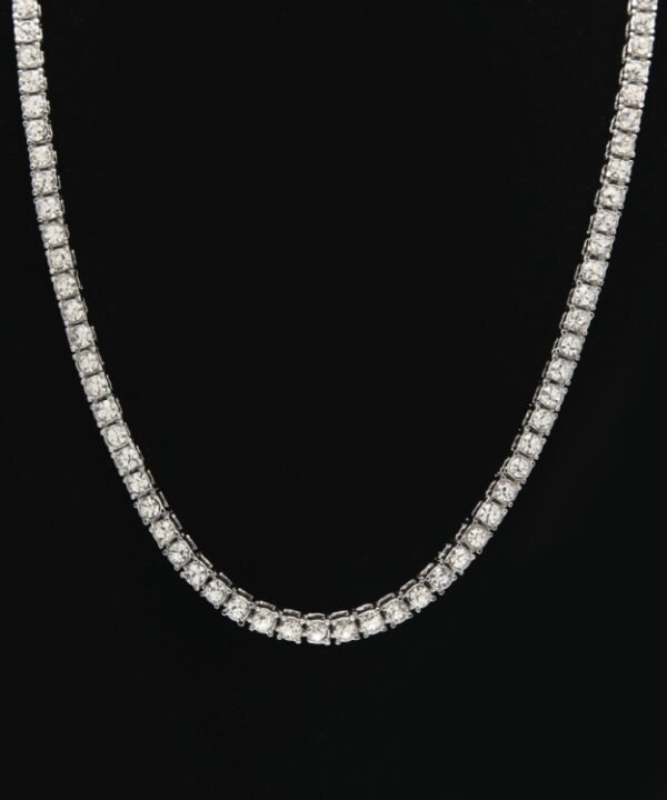 Mens Hip Hop Punk 1 Row Crystal Inlaid Alloy Necklace Chain, Size: 20 inch, Size: 20 inch