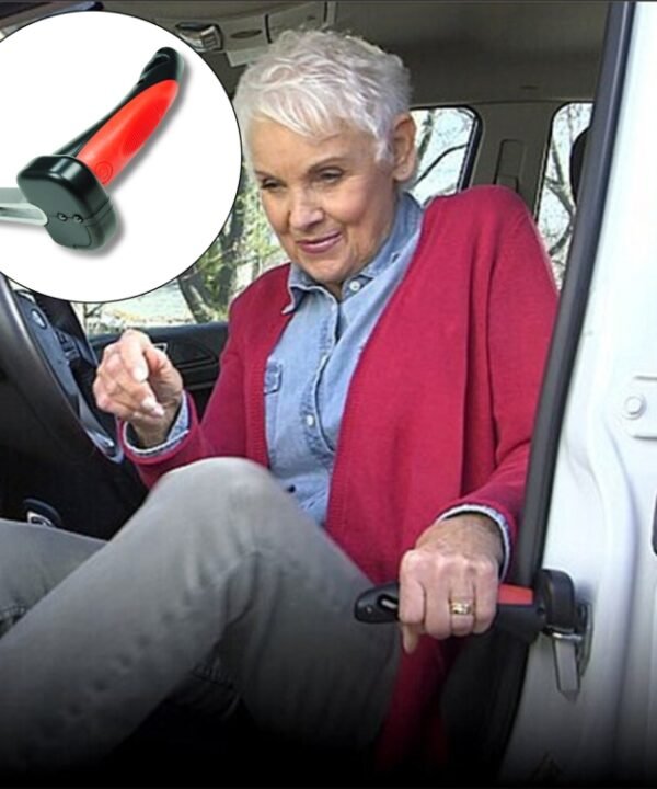 Car Cane Handle Portable Mobility Aid Flashlight Belt Cutter Glass Breaker Emergency Escape Tools