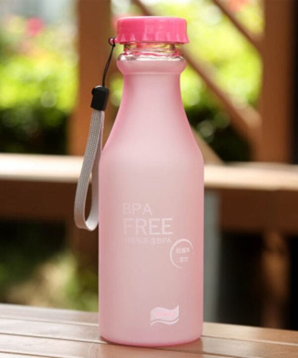 550ml Frost Leak-proof Plastic Portable Soda Bottle Sealed Simple Student Handy Beverage Bottle, 550ml