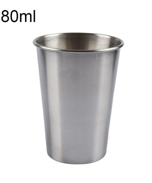 180ml Single Wall Electropolished Stainless Steel Brief Wine Cup(Silver), 180ml