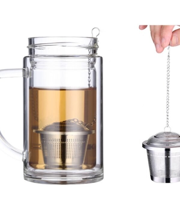 Stainless Steel Locking Spice Tea Strainer Mesh Infuser Tea Ball Filter, Middle Size: 6.5 x 6cm