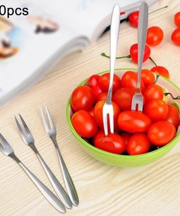 10 PCS Stainless Steel Fruit Fork Creative Environmental Small Fruit Prong