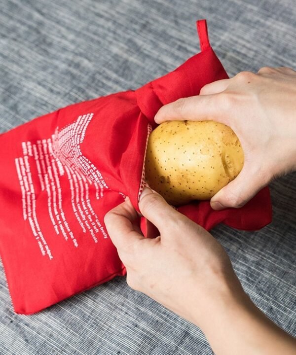 Washable Reusable Microwave Potato Cooker Bag (Cooks Up to 4 Potatoes At The Same Time), Size: 26.7*17.6cm, Potato Cooker Bag