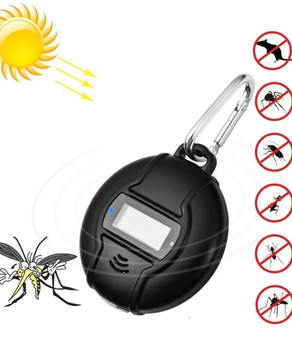 Q3 Outdoor Portable Solar Pest Control Insect Bugs Ultrasonic Mosquito Repellent Repeller Killer with Compass Function