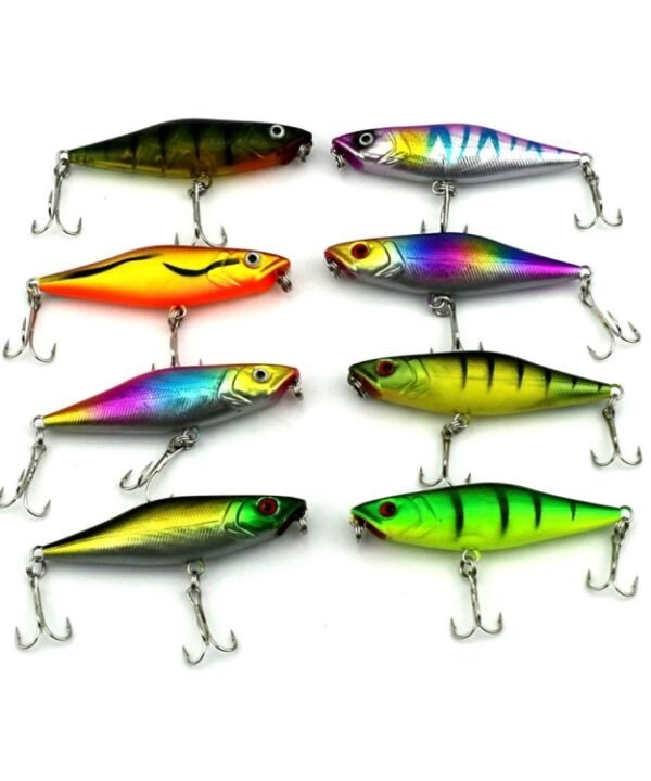 HENGJIA Artificial Fishing Lures Popper Bionic Fishing Bait with Hooks, Length: 7.5 cm, Random Color Delivery