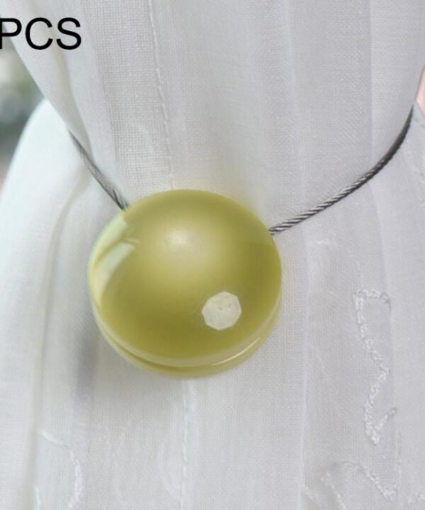 2 PCS Fashion Cat Eye Resin Steel Wire Magnet Curtain Buckle Tie Rope, Cat Eye Resin