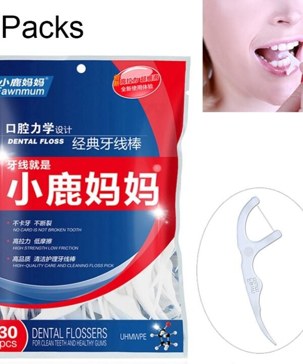 2 Packs Fawnmum Ultra-fine Safety Dental Floss Stick Toothpick Thread Portable Dental Floss Bag