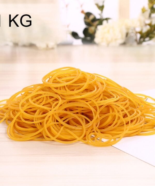 Yellow Sturdy Stretchable Elastic Rubber Bands School Office Supplies Stationery, 1KG Per Bag