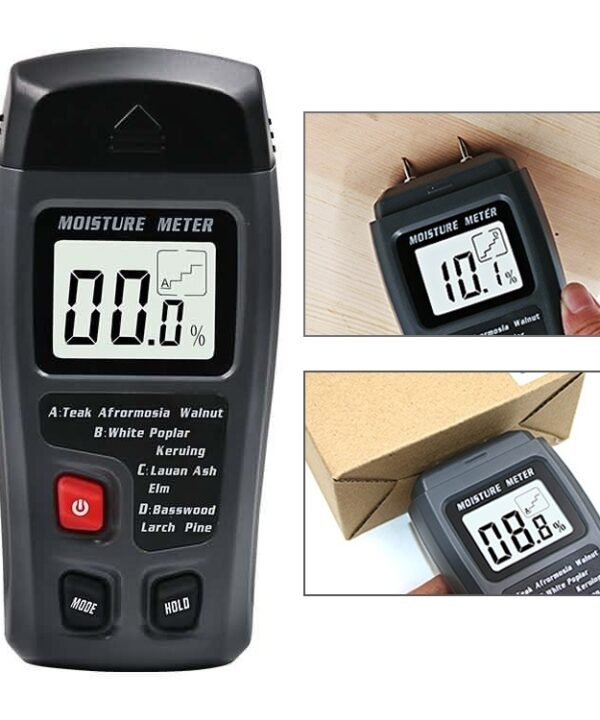 Rechargeable Wood Moisture Tester Moisture Measurement for Wood Flooring and Carton without Battery