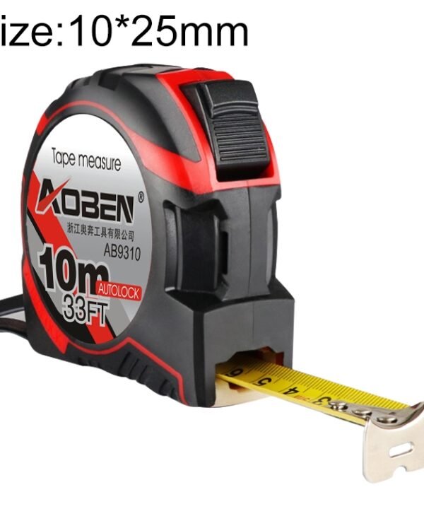 Aoben Retractable Ruler Measuring Tape Portable Pull Ruler Mini Tape Measure, Length: 10m Width: 25mm