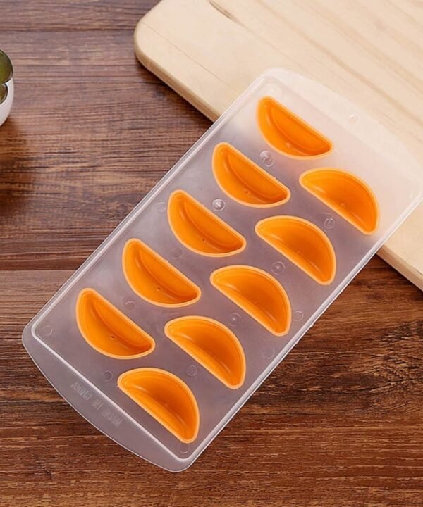 Orange Shaped Silicon Ice Cube Tray / Ice Mold Random Color