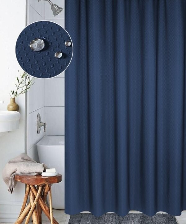 Thickening Waterproof And Mildew Curtain Honeycomb Texture Polyester Cloth Shower Curtain Bathroom Curtains,Size:200*180cm, Size:200*180cm, Size200*180cm