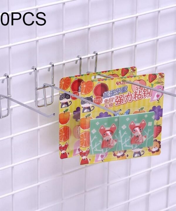 10pcs 3.5mm Supermarket Iron Grid Shelf Hook, Length: 25cm