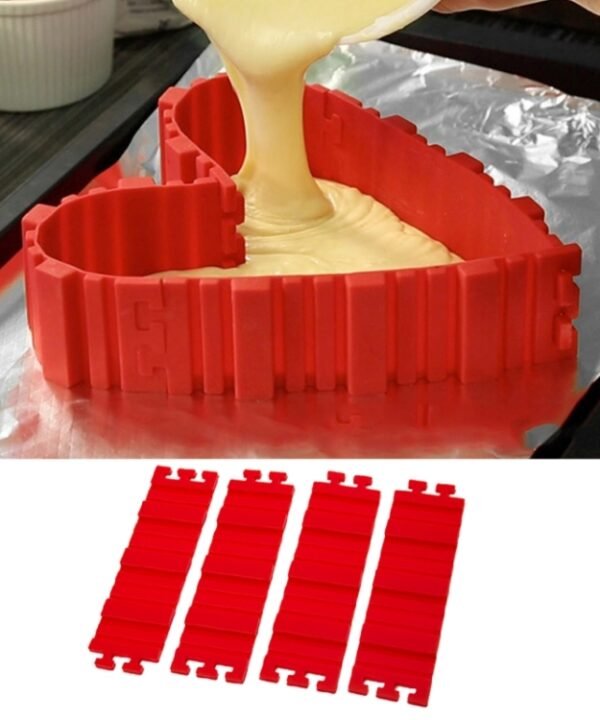 Silicone Cake Mold Baking Tools DIY Multi-shape Cake Mold Kitchen Accessories,4 PCS DIY Cake Mold