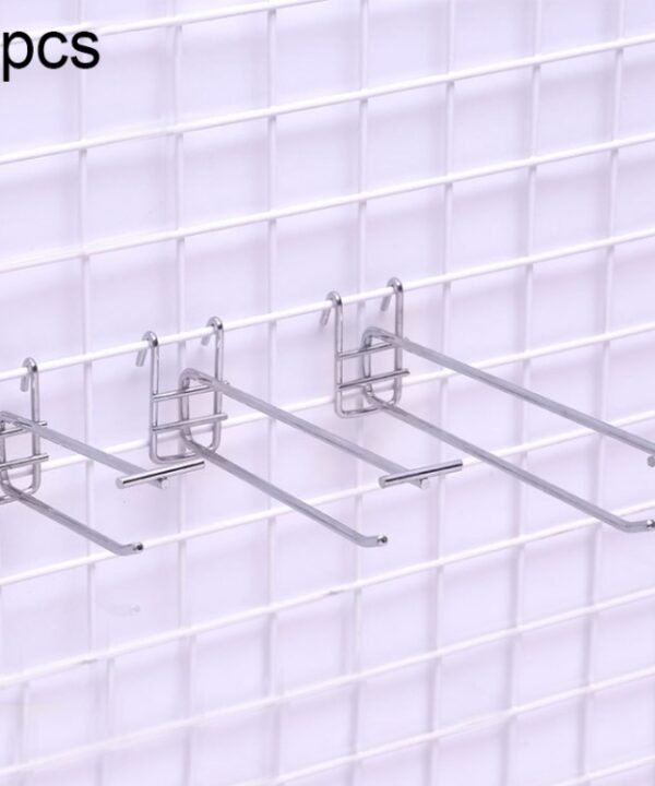 5pcs 5.8mm Supermarket Iron Grid Shelf Double Hook, Length: 15cm