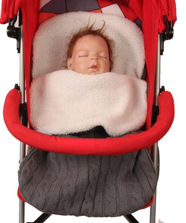 Thick Baby Swaddle Wrap Knit Envelope Sleeping Bag Newborn Infant Warm Bands Indoor Infant Stroller Sleeping Bag