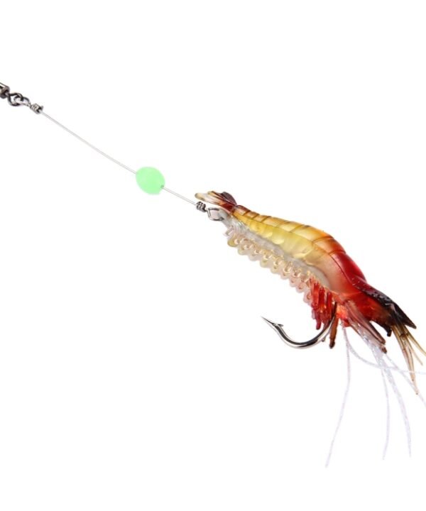Luminous Shrimp Shape Fishing Lures Artificial Fishing Bait with Hook, Length: 7cm