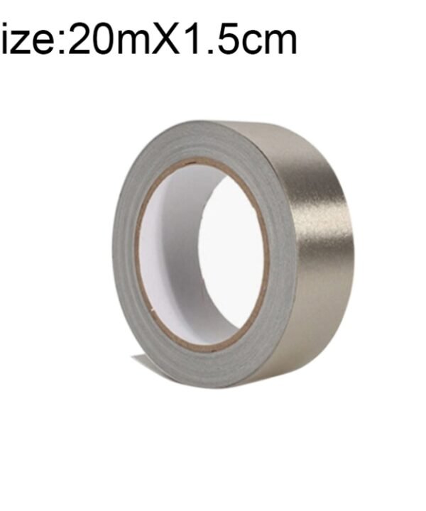 Plain Weave Double-sided Conductive Cloth Adhesive Cloth Single Sided Adhesive EMI Shielding Button Repairs, Size: 20m x 1.5cm