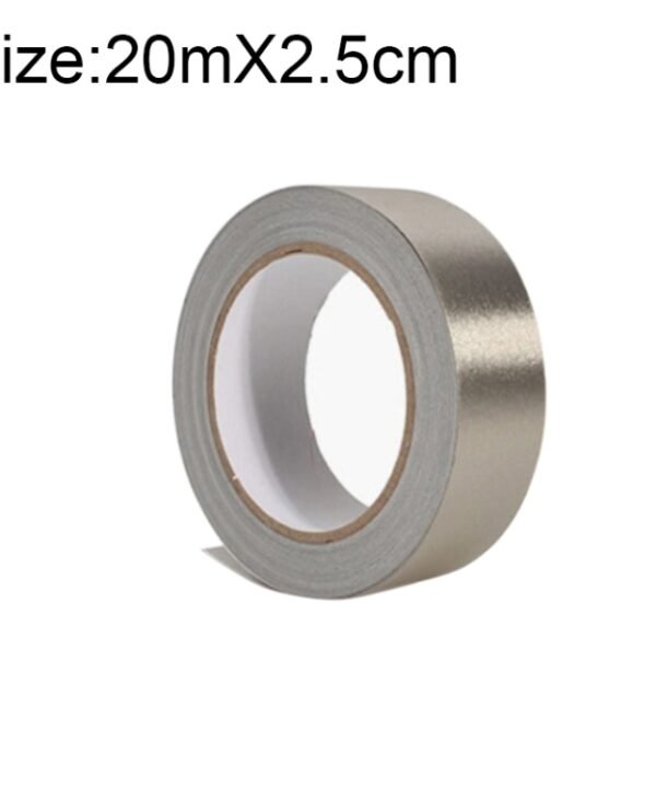 Plain Weave Double-sided Conductive Cloth Adhesive Cloth Single Sided Adhesive EMI Shielding Button Repairs, Size: 20m x 2.5cm