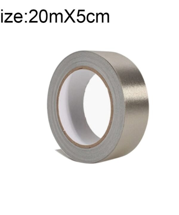 Plain Weave Double-sided Conductive Cloth Adhesive Cloth Single Sided Adhesive EMI Shielding Button Repairs, Size: 20m x 5cm