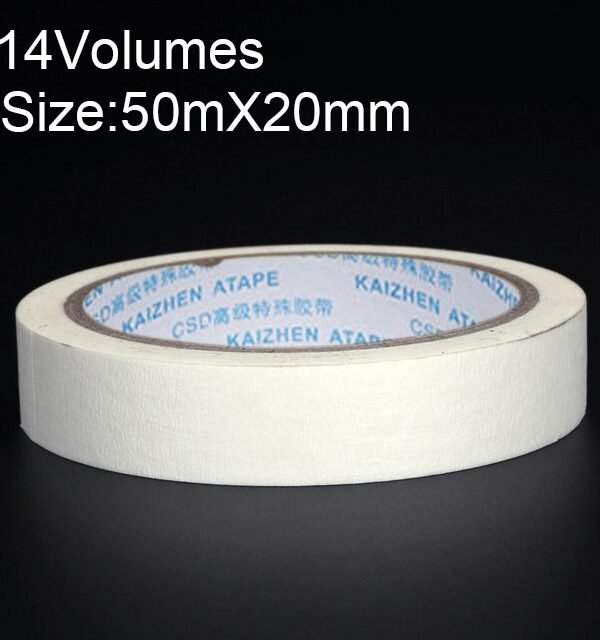 14 Volumes High Adhesion Decoration Spraying Masking office Writing Beautiful Paper Tape, Size: 50m x 20mm