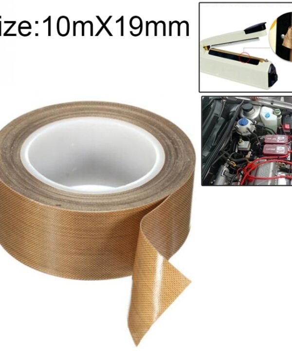 Teflon High Temperature Resistant Cloth Tape Sealing Machine Heat Insulation Tape, Size: 10m x 19mm