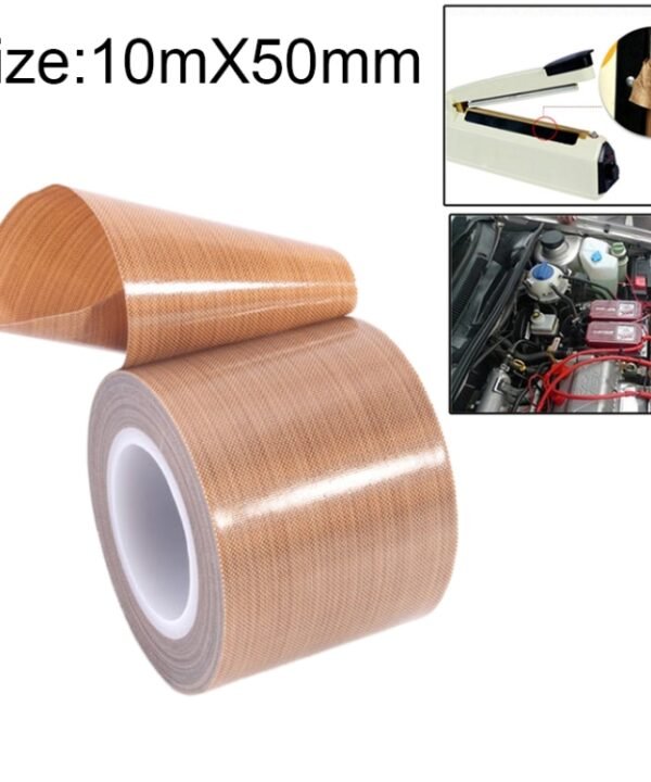 Teflon High Temperature Resistant Cloth Tape Sealing Machine Heat Insulation Tape, Size: 10m x 50mm