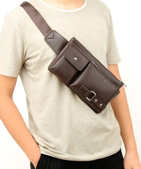 Universal Outdoor Men Shoulder Messenger Bags Retro Men Waist Bag, Size: S (24.5cm x 13cm x 1cm)