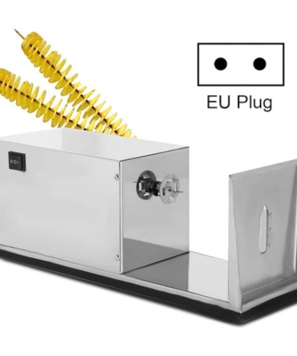 Stainless Steel Electric Tornado Potato Tower Crane, EU Plug